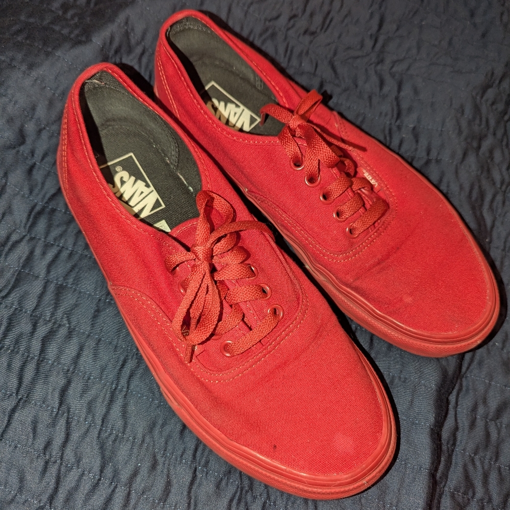 Vans Authentic Mono Red Sneakers